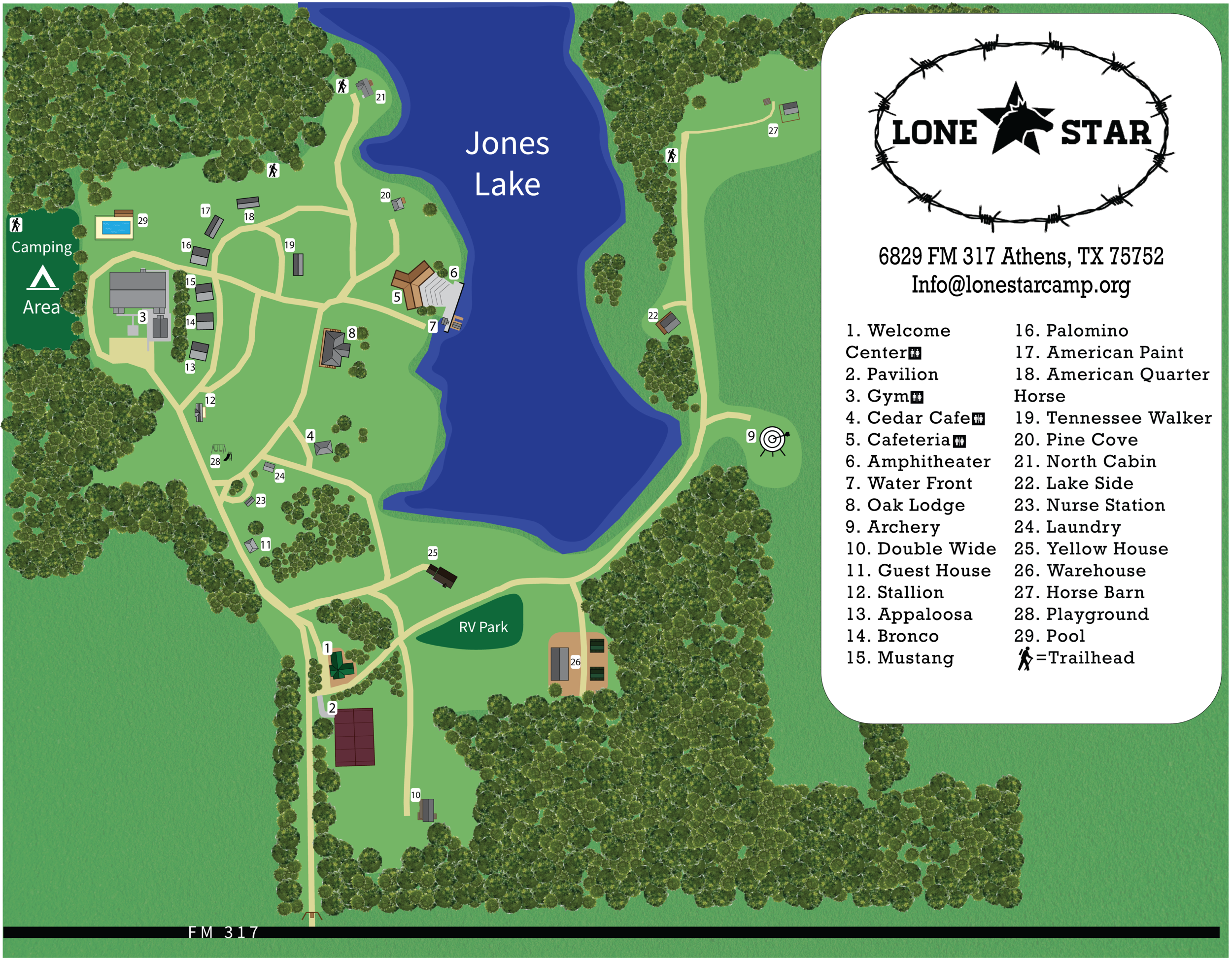 Map of Lone Star Camp